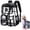 Black, variant on PVC Transparent Backpack Stadium Approved See-Through Bookbag Daypack Office Travel