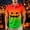 Red, variant on KLHDSF Men's Halloween Gradient Polo Shirt Short Sleeve Henley Neck Stretchy Breathable Casual Party Top Cyan L