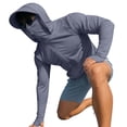 thumbnail image 6 of Cavosen Long Sleeve Fishing Shirts for Men Plus Size UV Protection Lightweight Fast Drying Breathable Hoodie Shirt with Mask Loose Golf Shirts Solid Soft Outdoor Sports Trendy Top, 6 of 8