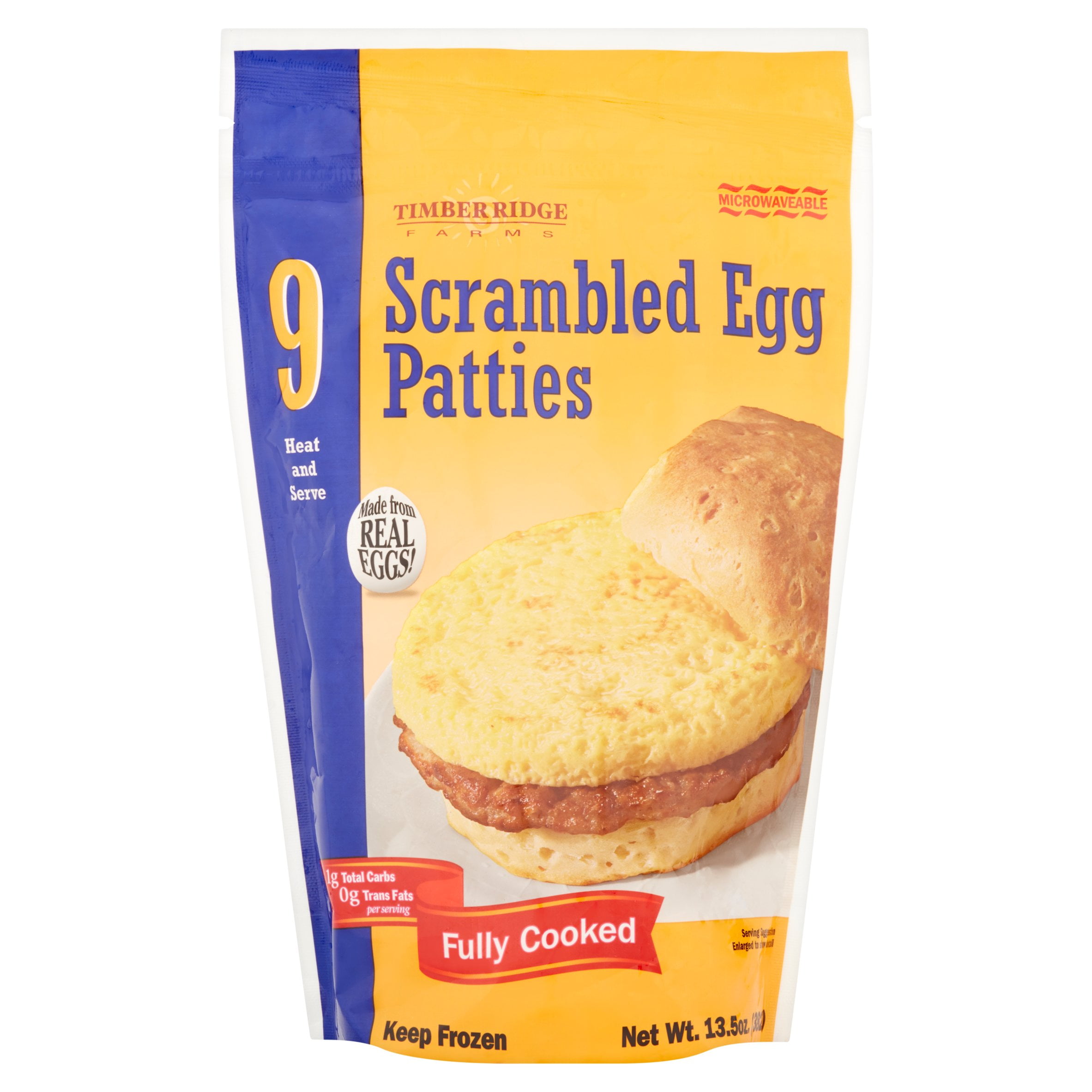 Timber Ridge Farms Scrambled Egg Patties, 9 count, 13.5 oz BrickSeek
