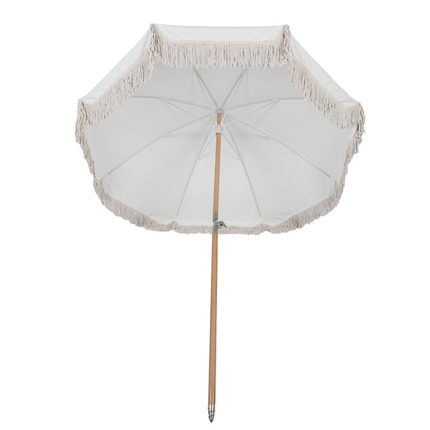 Sombrilla De Patio Con Flecos Elegantes, Gran Protección Solar, Mesa De Exterior, Sombrilla De Mercado Para Jardín, Terraza, Piscina
