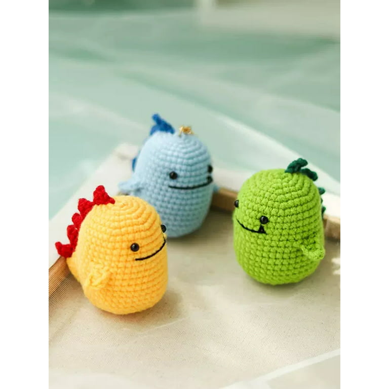 LMDZ Beginners Crocheting Animal Kit for Dinosaur Crochet Kit