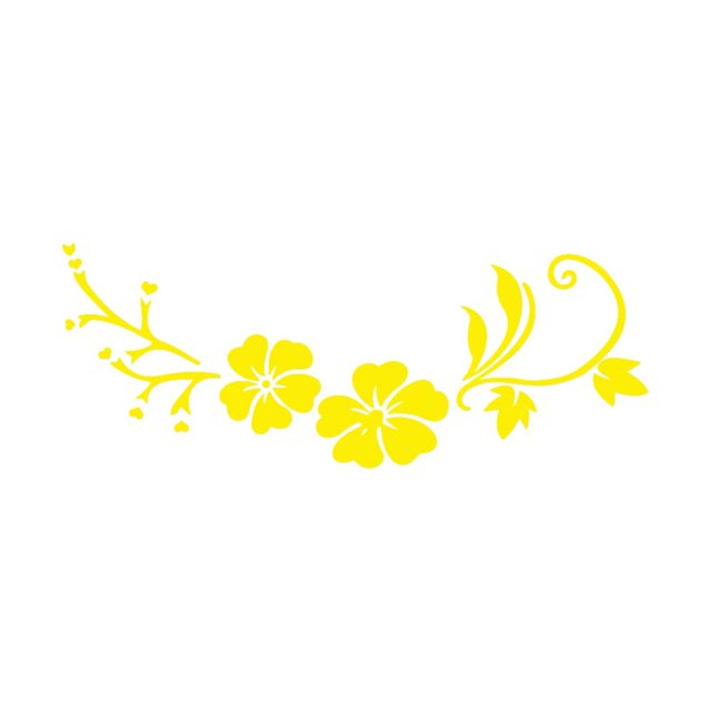 Clearance! for RV Motorhome Trailer Door Panel Side Decal Sticker Fashion Graphical Modelling Adornment Door Flower Stickers DIY Modified SUV Engine Cover Vinyl Decals Car Sticker,Yellow