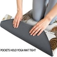 thumbnail image 3 of Red Mushroom Nature White Pattern Hot Yoga Mat Towel Non Slip for Hot Yoga - Quick-Drying Yoga Mat Cover with 4 Corner Pockets with Travel Bag - Hot Yoga Towel Non Slip 70"x26", 3 of 6