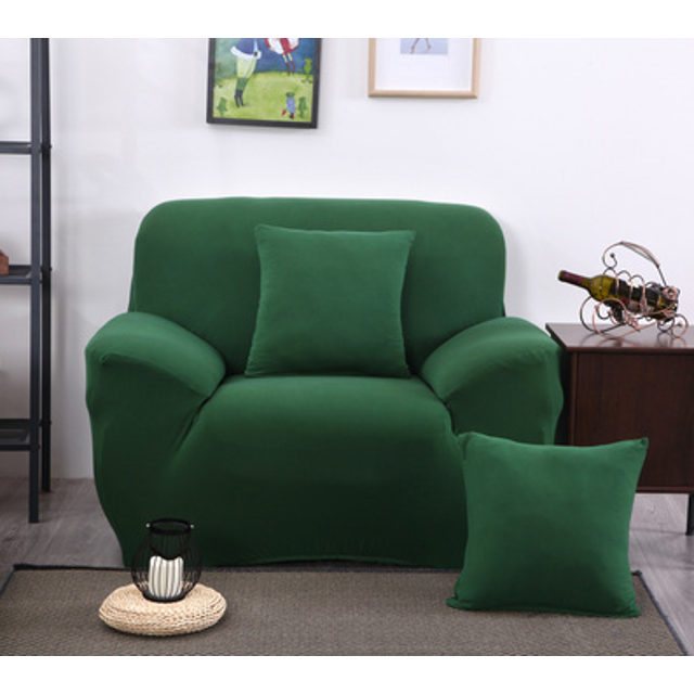 145-185cm 2 Seater Stretch Slipcover Reversible Microfiber Sofa Furniture Elastic Cover Protector + 2pcs Pillow Cover