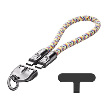 Câble Charge USB C 240W Bracelet Portable Avec Lanyard - Charge Rapide 240W Et Transfert Données