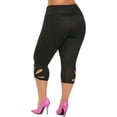 thumbnail image 4 of Julycc Plus Size Women High Waist Capri Pants Sport Fitness Stretch Yoga Leggings, 4 of 4