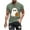 Army Green, variant on Halloween T-shirt for Men, Military Green Printed Round Neck Short Sleeve Cotton Blend Top, Casual Daily Wear, Soft Breathable Fabric, Tagless Comfort Fit