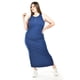 thumbnail image 4 of Maxi vestido sin manga Roman Fashion /Tallas Extras, 23974 (Azul marino) azul marino 38, 4 of 5