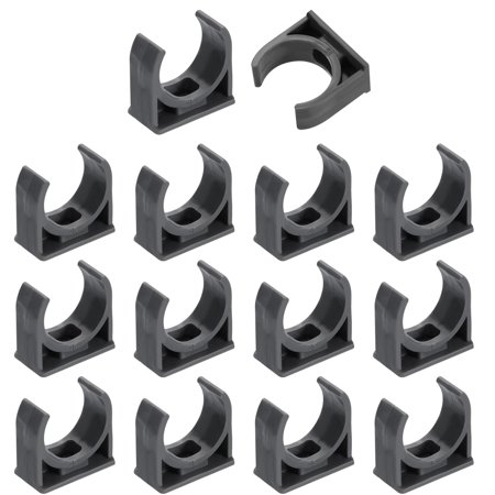 16 Pack Water Pipe Clamps Clips, U-Shaped Tubing Hose Buckles, Irrigation Tube Holder for 25mm OD for TV Trays Tube Hose Hanger Support Tubing, Gray