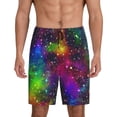 thumbnail image 2 of Picia Bright Universe Pajama Shorts for Men, Men's Pajama Bottoms, Sleepwear,Short Pajama Pants-Small, 2 of 9