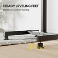 thumbnail image 4 of TV Floor Stand for 13-50 inch Flat/Curved TVs up to 44 lbs, 8 Level Height Adjustable Monitor Floor TV Stand with VESA 200x200, Portable TV Mount Stand for Living Room, Bedroom, Office, 4 of 5