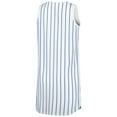 thumbnail image 3 of Women's Concepts Sport White Chicago Cubs Reel Pinstripe Knit Sleeveless Nightshirt, 3 of 3