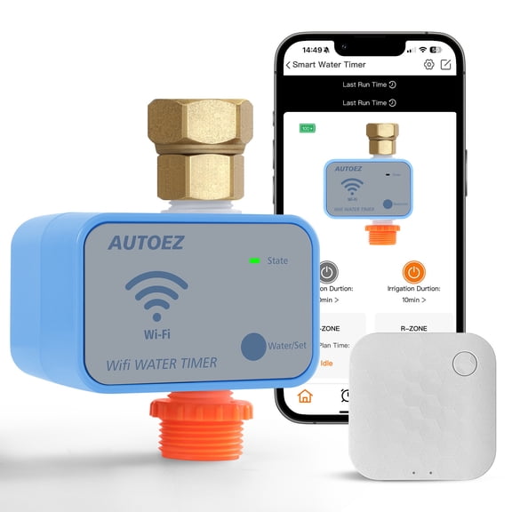 ANMINY Smart WiFi Sprinkler Timer Programmable Smart Watering Timer Irrigation Controller with Rain Delay/ Auto Mode/ Manual Outdoor Hose Timer for Lawns Yards Garden