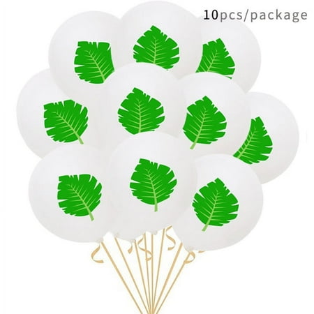 Hawaii Party Decorated Pineapple Flamingo Turtle Leaves Latex Balloons 10pcs
