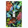 thumbnail image 1 of Metal Light Switch Plate Cover Red Lotus Pod Plant Leaves Green FLW023, 1 of 36