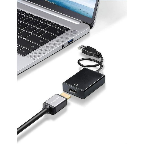 Adaptador USB a HDMI convertidor de cable de graficos de video USB 3.0 2.0 a HDMI 1080p con audio para PC portatil proyector HDTV compatible con Windows XP 7 8 8. Walmart en linea