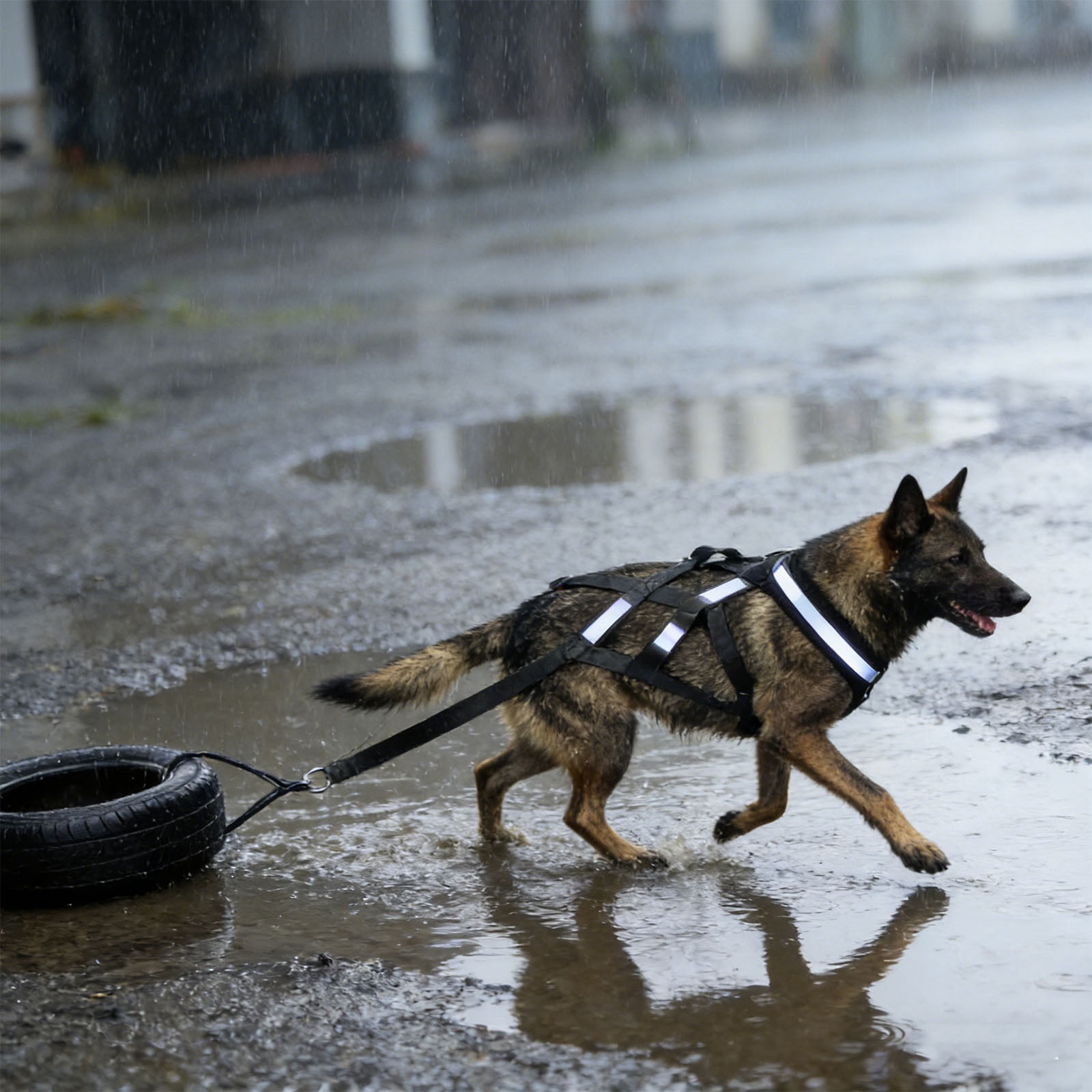 Heavy Duty Adjustable Dog Harness for Sled Training Weight Pulling Large Dogs Comfortable Vest