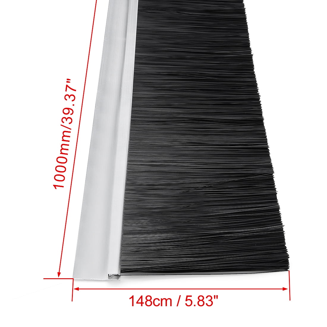 Unique Bargains Aluminum Alloy Door Bottom Sweep Nylon Brush Seal 39.37" x 5.83"