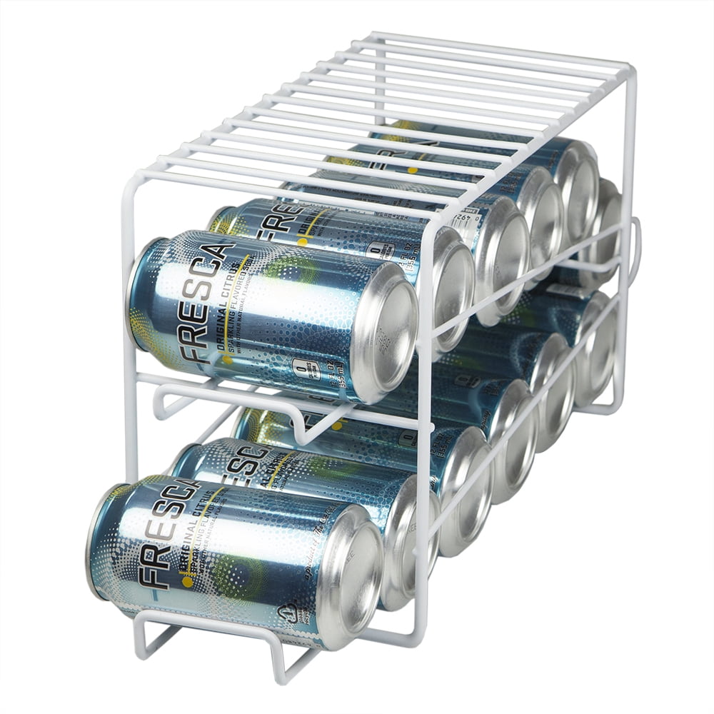 HOMOKUS 2 Pack Soda Can Organizer for Refrigerator, 2-Tier Soda Can  Dispenser for Refrigerator, 10 Cans Soda Can Dispenser for Pantry, Wire  Frame with