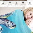 thumbnail image 3 of Autua Sea Turtle Warm Lightweight Blanket Soft Fleece Blankets All Seasons Throw Blanket for Living Rooms Sofa Decor Cow Gifts Exquisite Gifts 40x50in, 3 of 6
