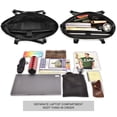 thumbnail image 3 of FORMRS Canvas Laptop Tote Bag for Women with 15.6" Computer Compartments Shoulder Handbag, Sunshine, 3 of 7