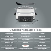Ninja 17-in-1 PossibleCooker PRO 8.5 Qt Multi-Cooker, Slow Cook, Bake, Sear, with Smart Cook System,Oven Safe Pot to 500°F, MC2052CO White