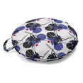 thumbnail image 1 of Geometric Round Floor Cushion with Handle, Contemporary Pattern with Round Squares and Lines, Decorative Pillow for Living Room & Dorms, 18" Round, Violet Grey, by Ambesonne, 1 of 4