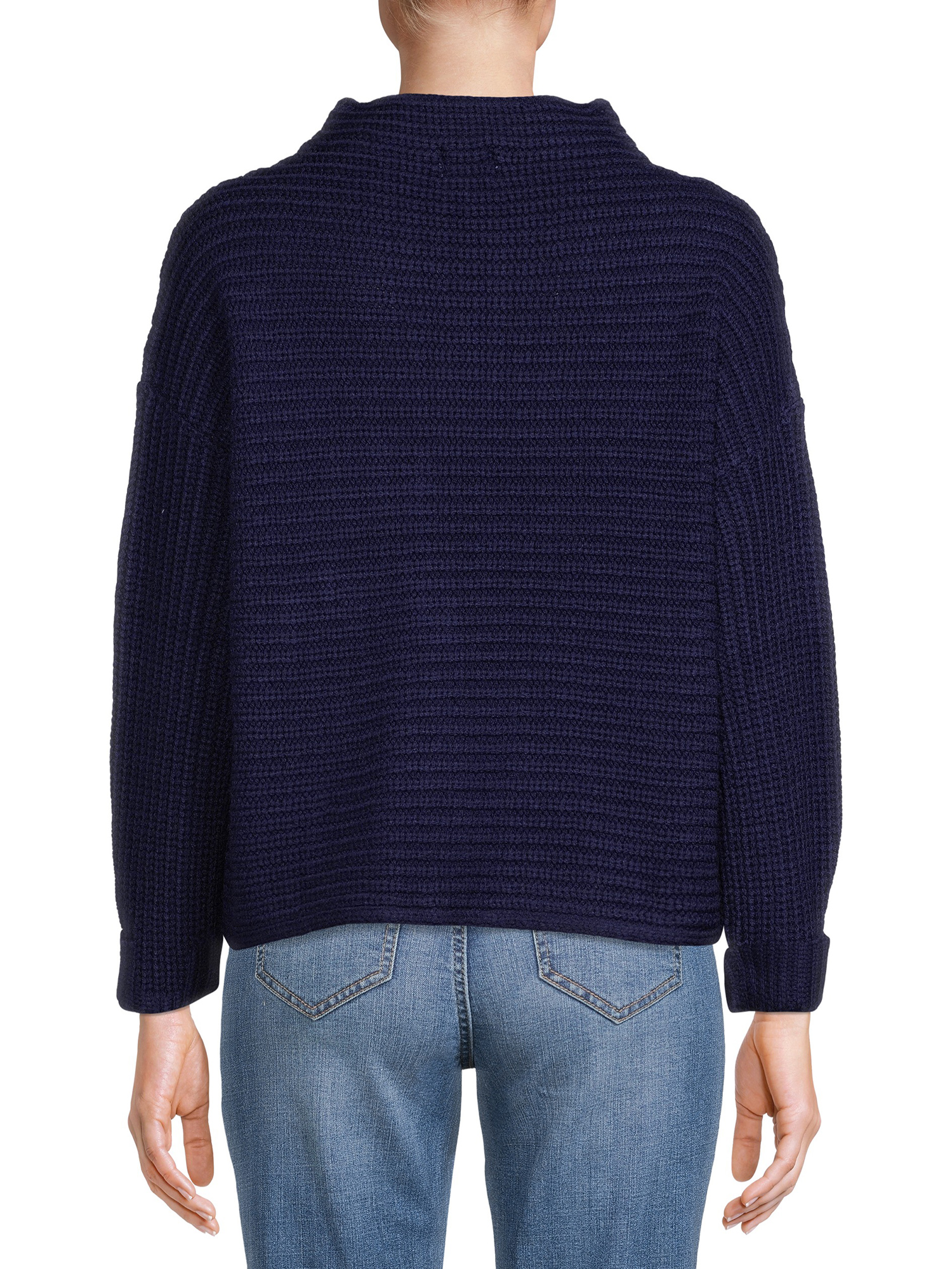 Time and Tru Women's Horizontal Shaker Knit Sweater