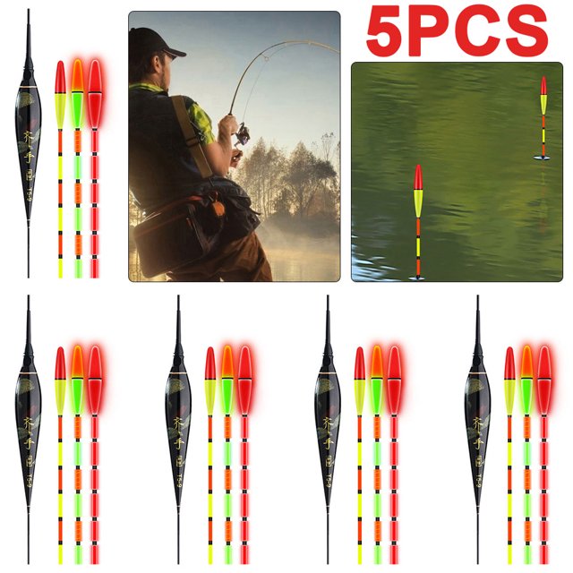 5 uds boya luminosa anzuelo para morder pesca flotabilidad accesorios nocturnos aparejos (T5-07)