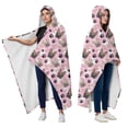 thumbnail image 2 of Wearable Blanket,French Bulldog Cute Bone Paw Print Hooded Wearable Flannel Blanket for Adults & Teens with Buckle,Winter Poncho Shawl Wrap Cape,50"x60", 2 of 5