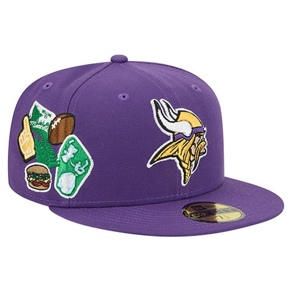Men's New Era  Purple Minnesota Vikings Group Chat 59FIFTY Fitted Hat
