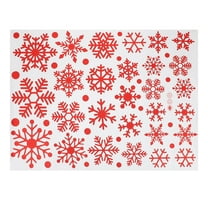 Soimiss Christmas Snowflake Wall Stickers Red PVC Removable Holiday Decals