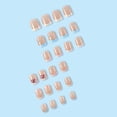 thumbnail image 3 of FCOGIN Medium Square, 24 Pieces, Pink, Blue, White, Rhinestone, Acrylic False Nail, Press on Nail, 3 of 5