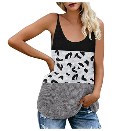 

CYMMPU Women Clothing Women s Streetwear Sexy Bustier Sleeveless Round Neck Tank Cami Vest Slim Fit Crop Tops Cropped Tank Summer Shirts Gray