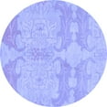 thumbnail image 1 of Ahgly Company Indoor Round Abstract Blue Modern Area Rugs, 7' Round, 1 of 4