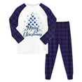 thumbnail image 1 of Ketyyh-chn99 Tenue de Fête pour Enfants Garçons et Filles Ensemble Pantalon Long Manches Longues Régulières Col Rond Imprimé 3D Taille pour 3-4 Ans, Bleu, 1 of 5