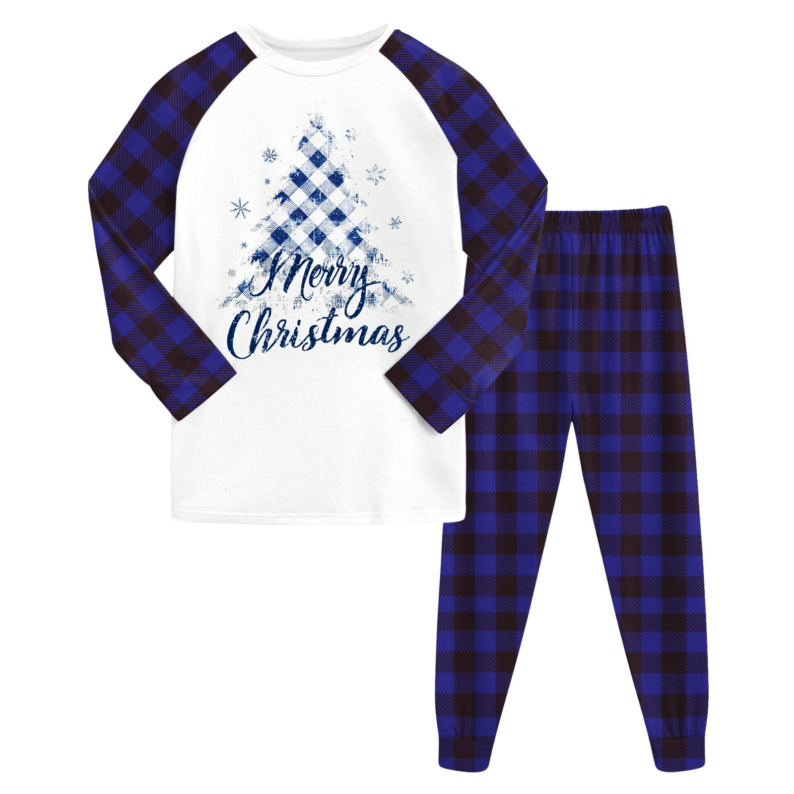 eczipvz Girls&Boys Christmas Pajamas Holiday Pjs for Kids Santa Long Sleeve Sleepwear 7-8 Years