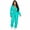 Cyan, variant on Women’s 2-Piece Tracksuit Set, Cropped Zip Jacket and Wide-Leg Pants, S-XXL