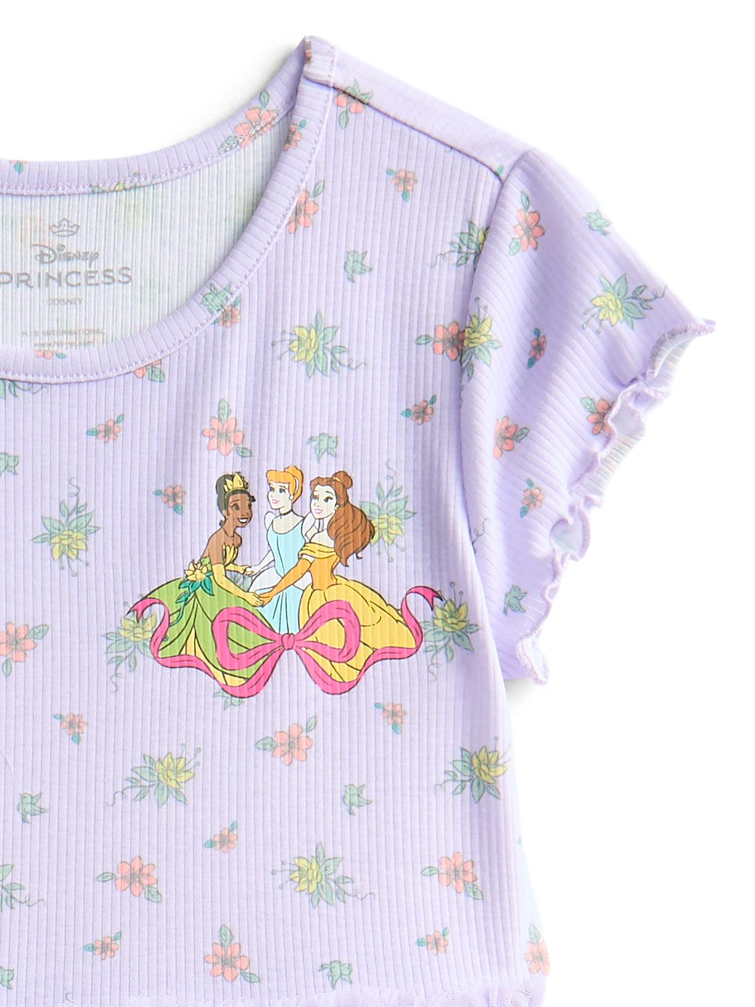 Disney Princess Girls' Graphic Tutu Dress with Short Sleeves, Sizes 4-12