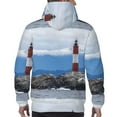 thumbnail image 7 of Daiia Lighthouse On The Waters for Men's Fashion Hoodies & Sweatshirts with Kangaroo Pocket Hooded Sweatshirt Breathable & Moisture Wicking-Small, 7 of 7