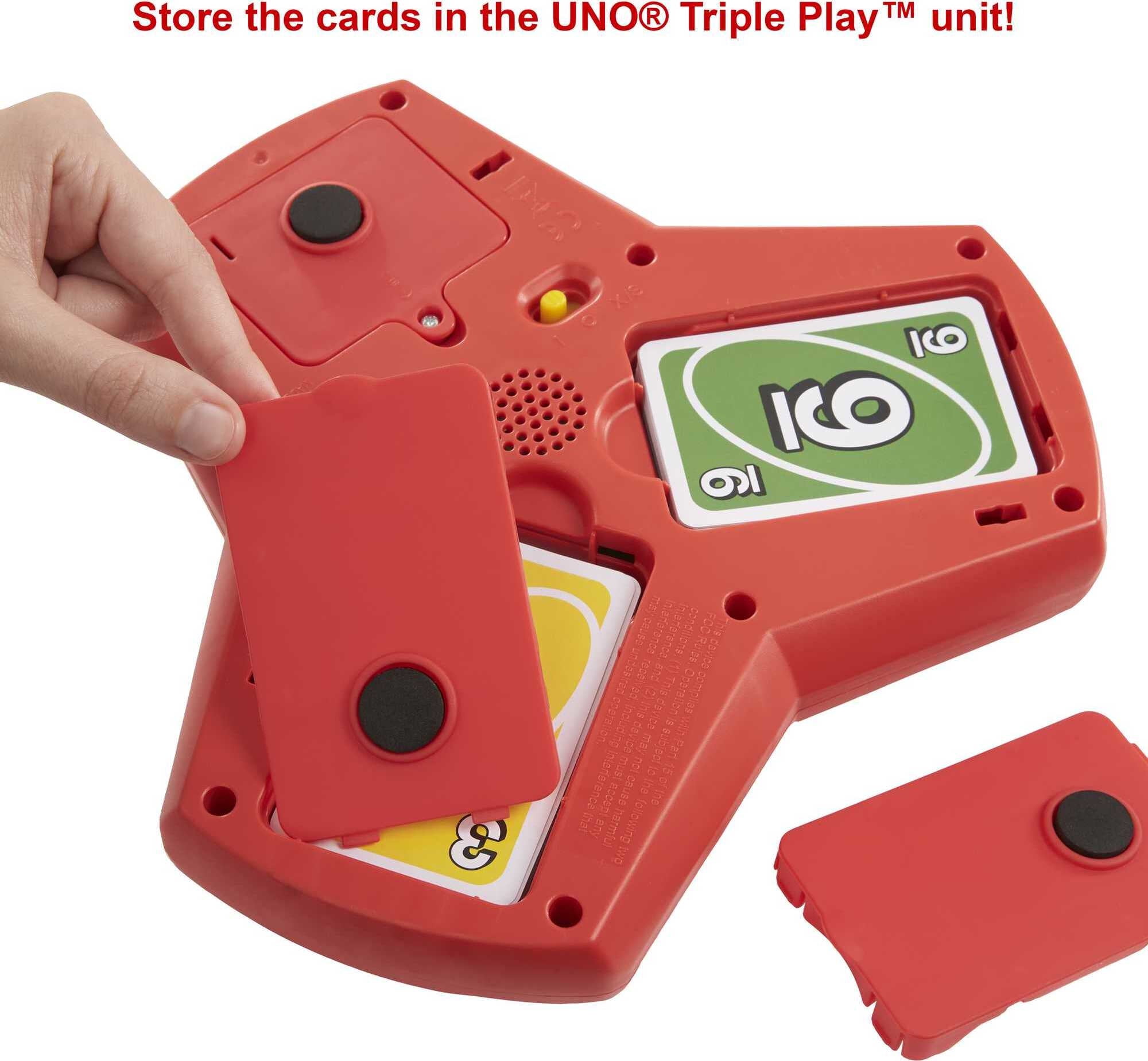 UNO Triple Play Card Game, Game for Family Night, Lights and Sounds -  Walmart.com