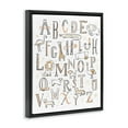 thumbnail image 3 of Stupell Industries Nursery Animal Alphabet Chart Art for Kids Painting Black Floater Framed Canvas Art Print Wall Art, 25 x 31, 3 of 9