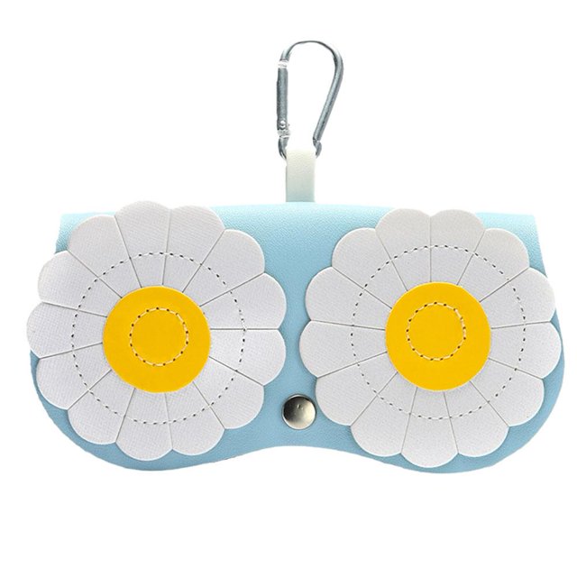 Boîte de Lunettes de Soleil Portable pour Femmes en Cuir PU Protection Rangement Lunettes de Soleil Mignonnes