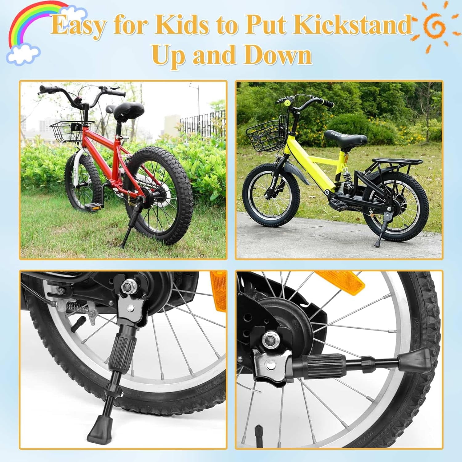 Mountain Bike Kickstand Kids Bicycle Stand Kids Bike Kickstand