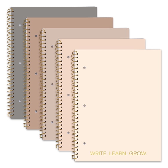 Paquete de 5 cuadernos Decorably 20 x 27 cm rayado universitario