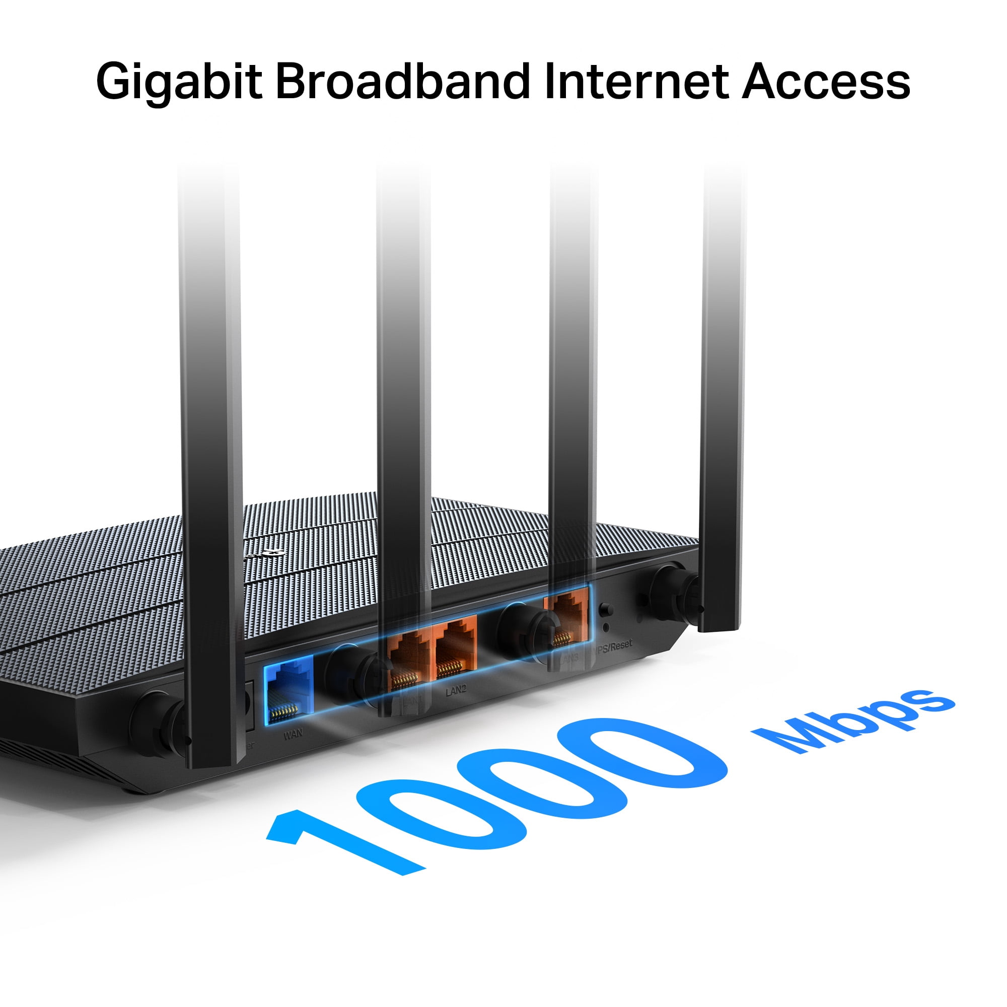 TP-Link Archer AX1300 Dual-Band High-Speed Gigabit Wi-Fi 6 Router, works with all Internet Service Providers, WPA3 Security, Easy Setup via Tether App - Archer AX1300