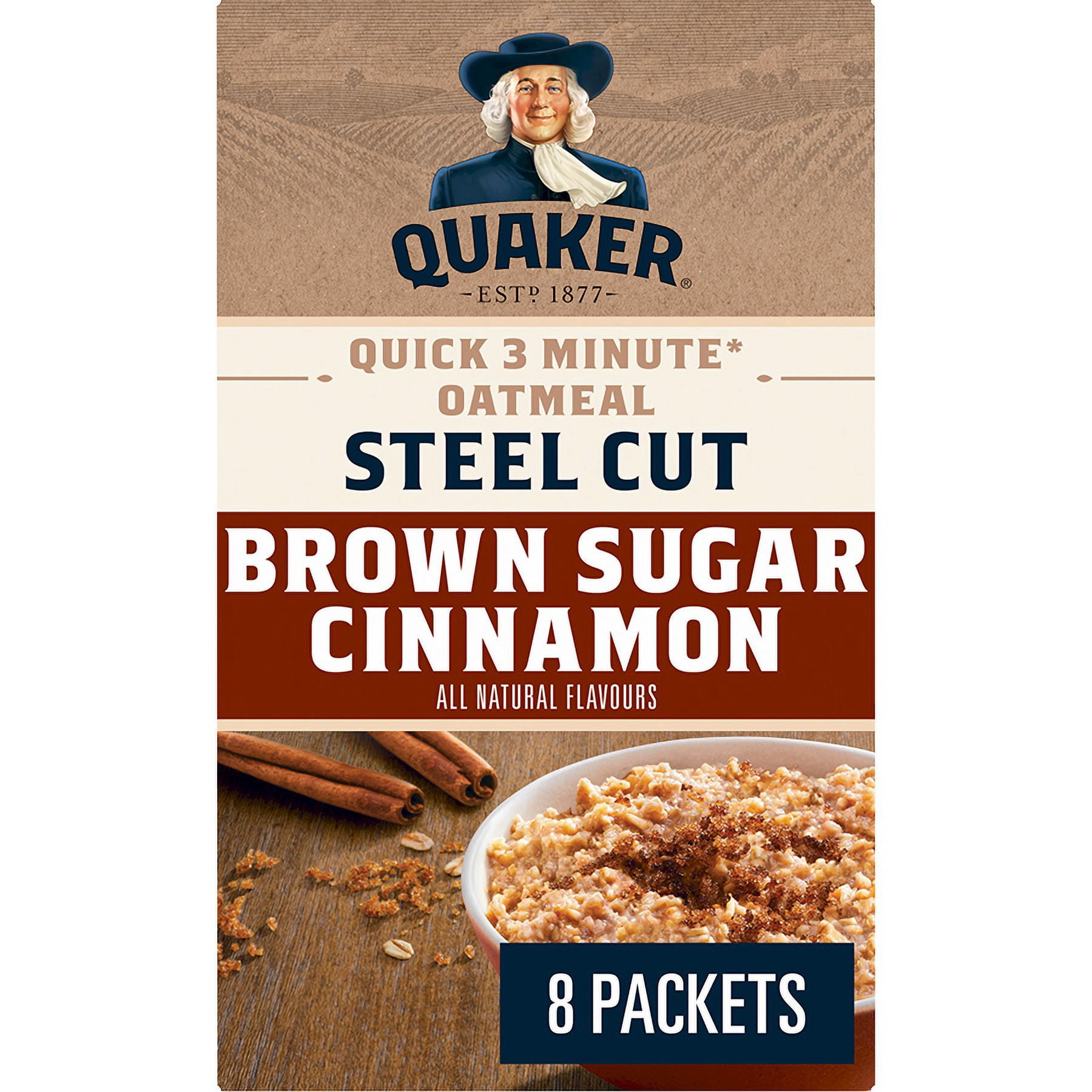 Quaker Quick Cook Steel Cut Oatmeal - Brown Sugar Cinnamon