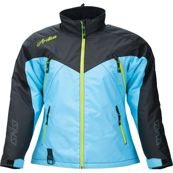 Arctiva Pivot 7 Womens Snow Jacket Black/Light Blue SM