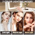 thumbnail image 3 of FENNIO Vanity Mirror with Lights 22 Inch- LED Lighted Makeup Mirror,Large Makeup Mirror with Lights,Touch Screen with 3-Color Lighting,Led Mirror Makeup,Dimmable(White), 3 of 8
